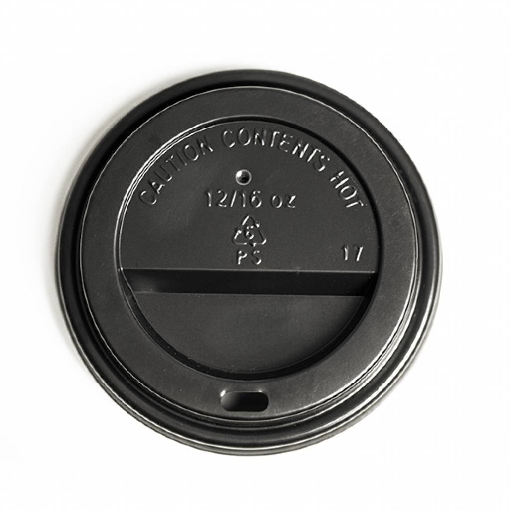 12oz-16oz Black Cup Lids (1000) gallery image #1