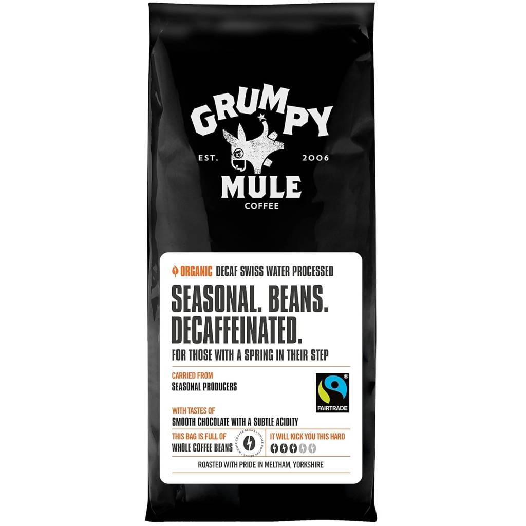 Grumpy Mule Swiss Decaf Coffee Beans (227g) gallery image #1