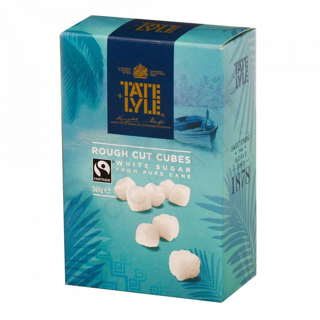 Tate & Lyle Fairtrade White Rough Cut Sugar Cubes (500g) gallery image #1