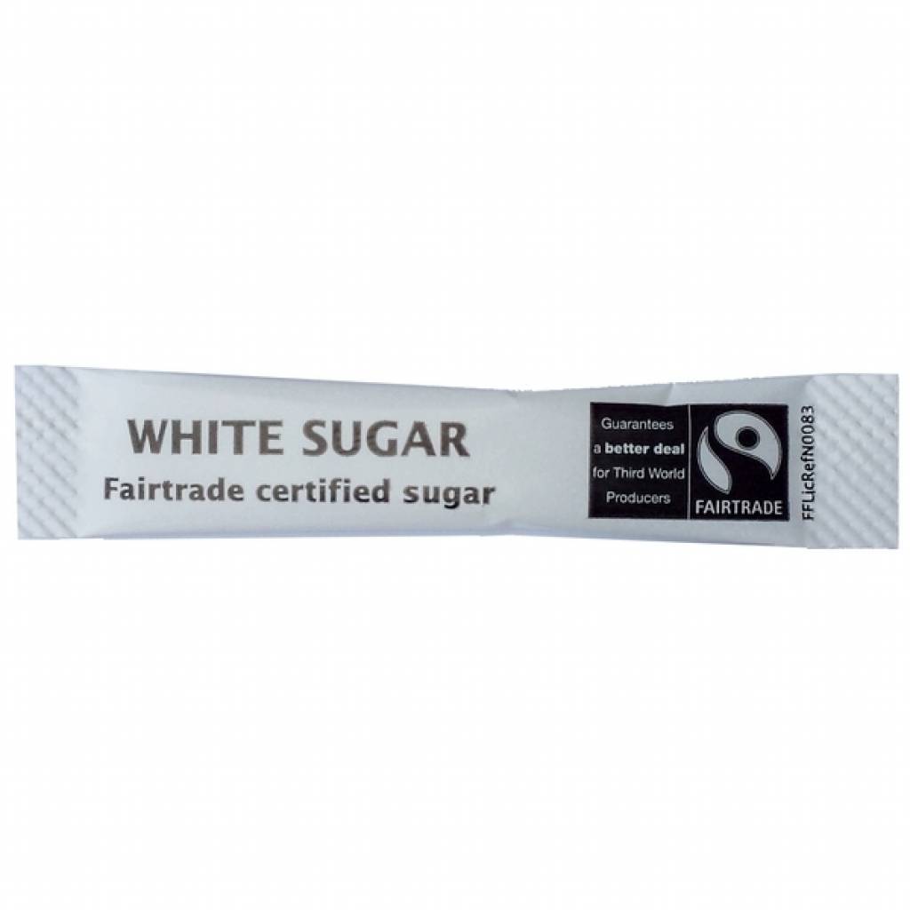 Fairtrade White Sugar Sticks (1000) gallery image #1