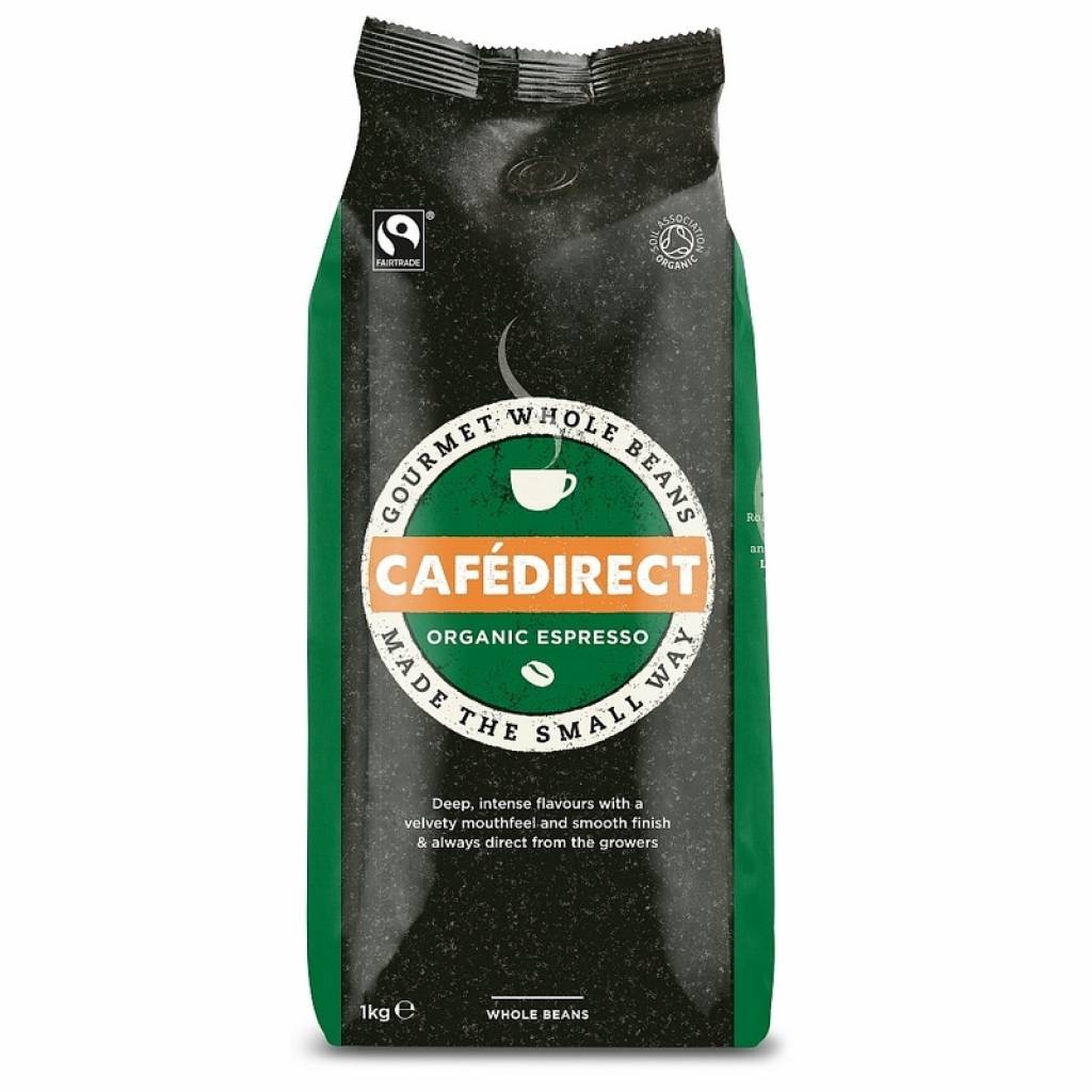 CafeDirect Organic Espresso Beans 4x1kg at Jurang