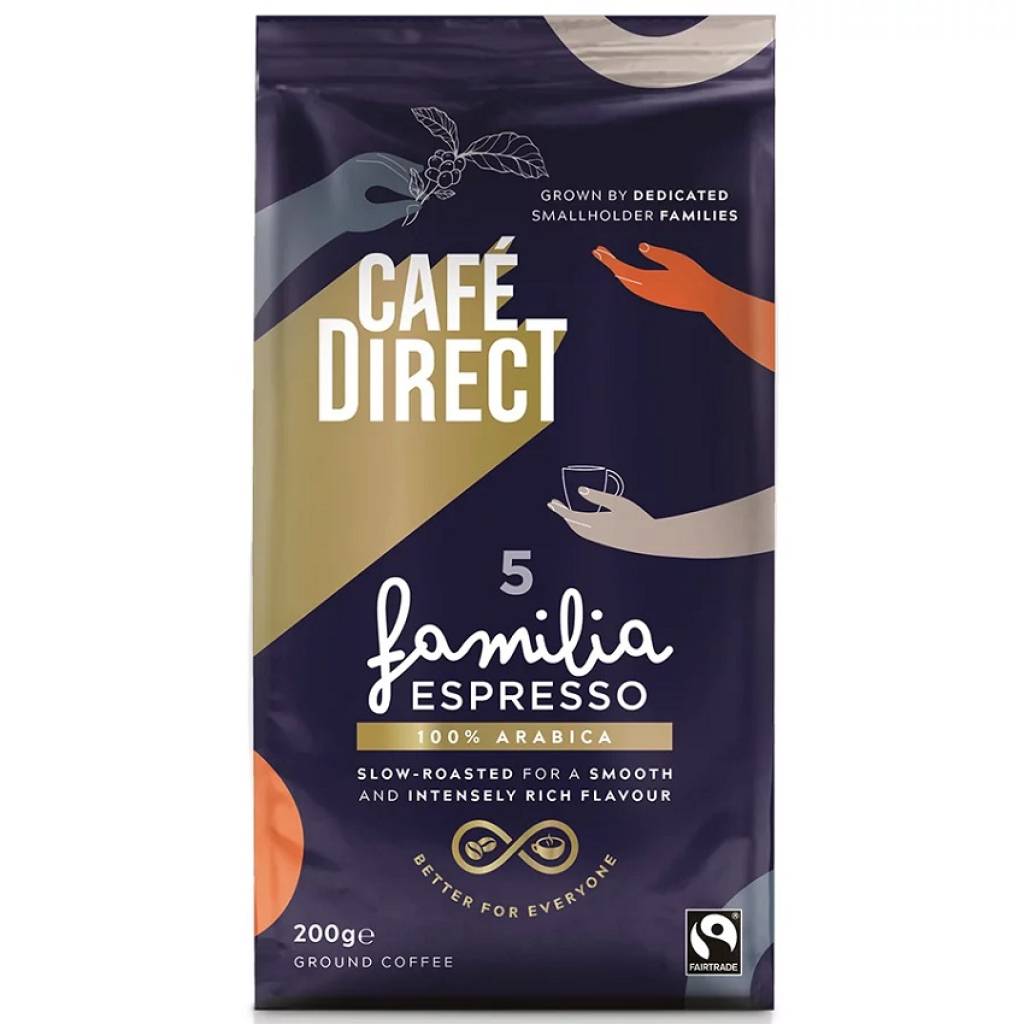 Cafedirect Familia Espresso Ground Coffee (200g) gallery image #1