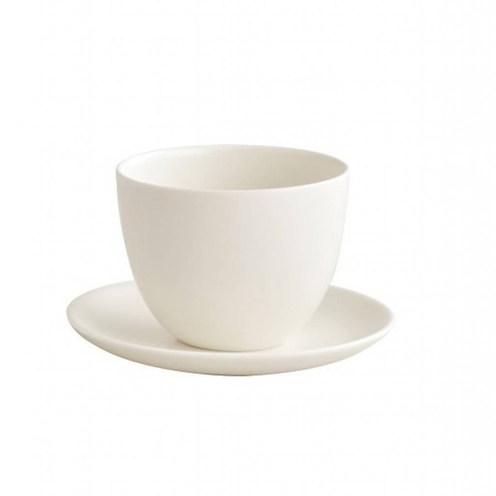 Kinto Pebble Cup and Saucer - White gallery image #1