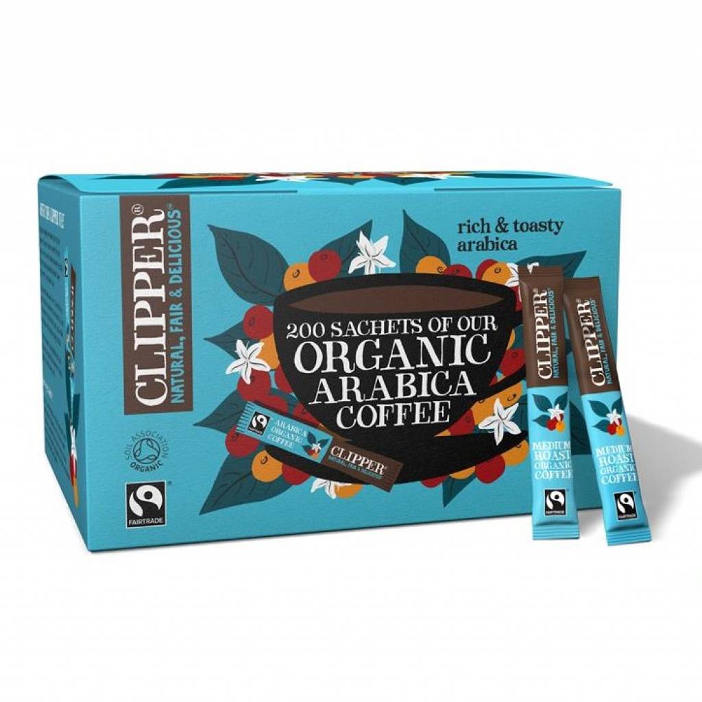 Clipper Organic Fairtrade Arabica Coffee (200 Sticks) gallery image #1