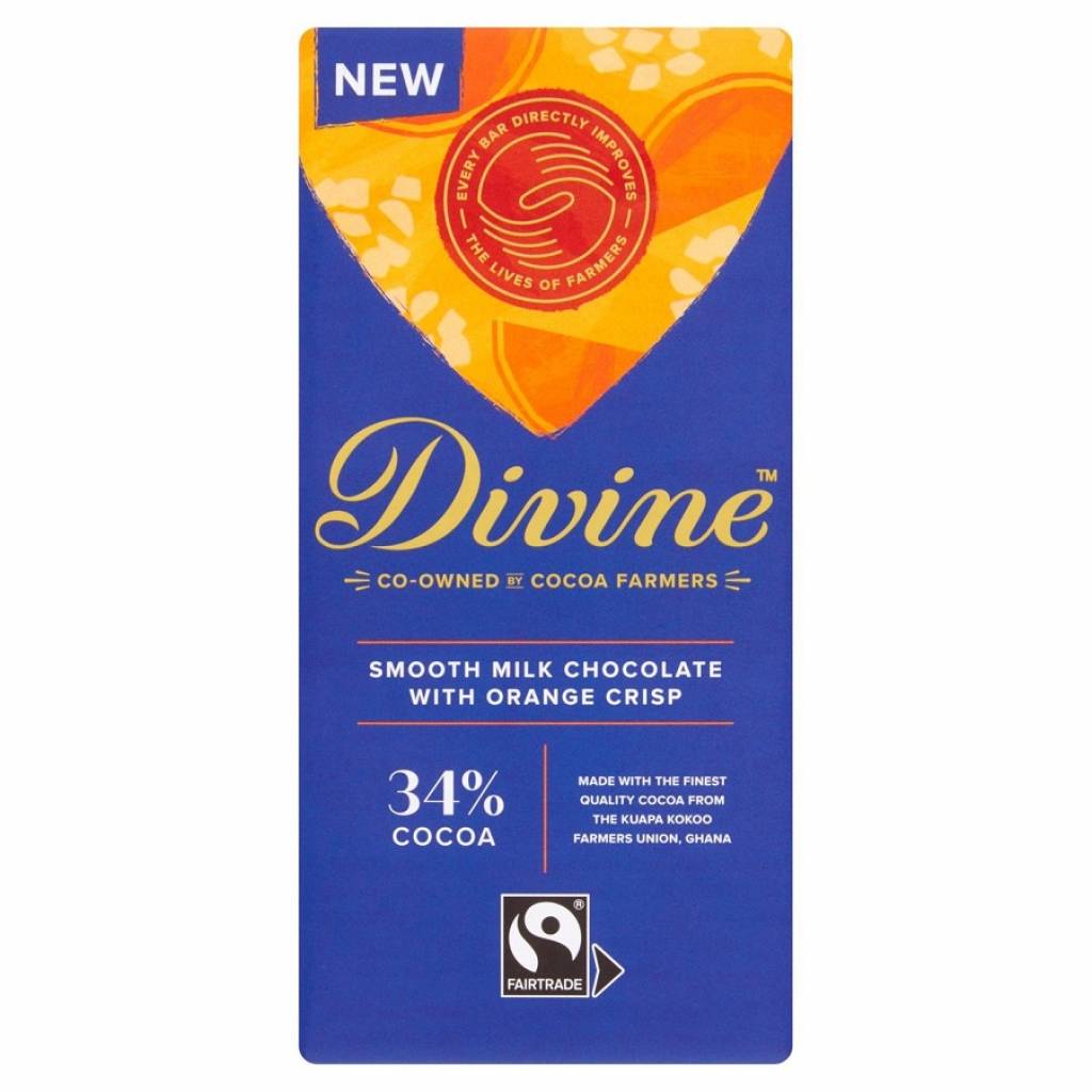 Divine Milk Chocolate with Orange Crisp (90g) gallery image #1