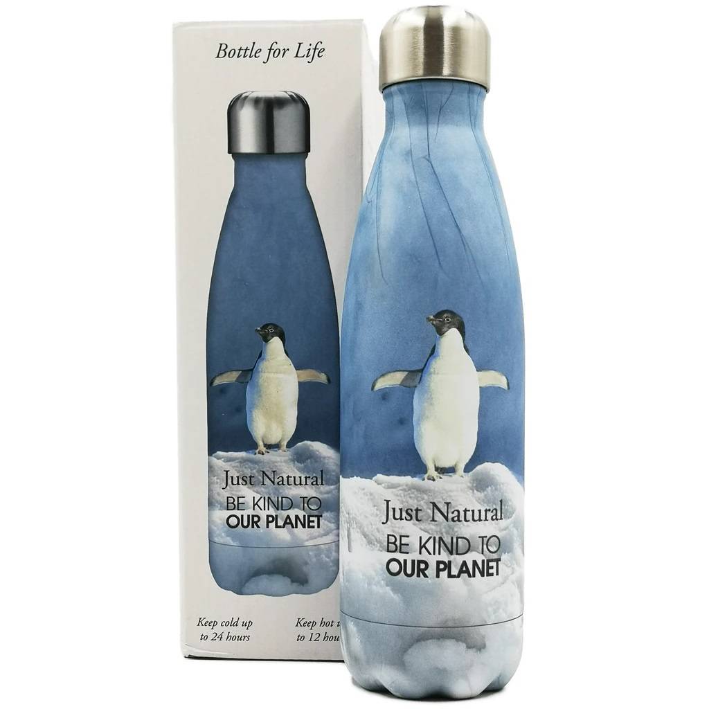 Just Natural Be Kind To Our Planet Bottle - Penguin gallery image #1