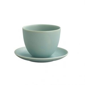 Kinto Pebble Cup and Saucer - Moss Green main thumbnail