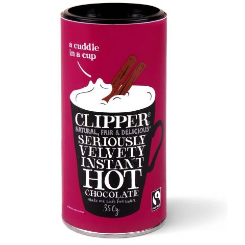 Clipper Velvety Fairtrade Instant Hot Chocolate (350g) gallery image 