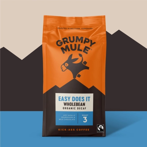 Grumpy Mule Easy Does It Decaf Beans (200g) gallery image 