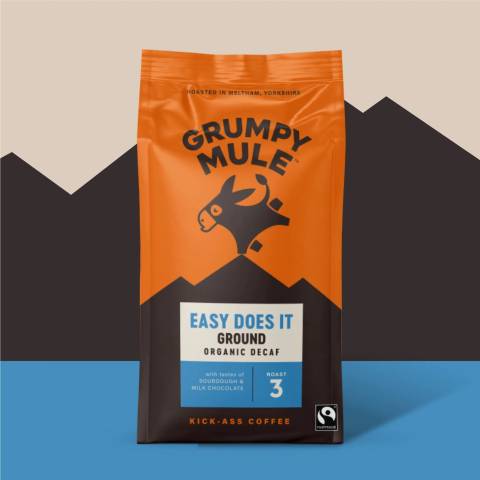 Grumpy Mule Easy Does It Decaf Ground (200g) gallery image 