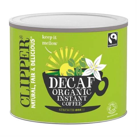 Clipper Fairtrade Medium Roast Decaf Instant Coffee (500g) gallery image 