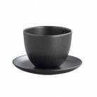 Kinto Pebble Cup and Saucer - Black gallery thumbnail #1